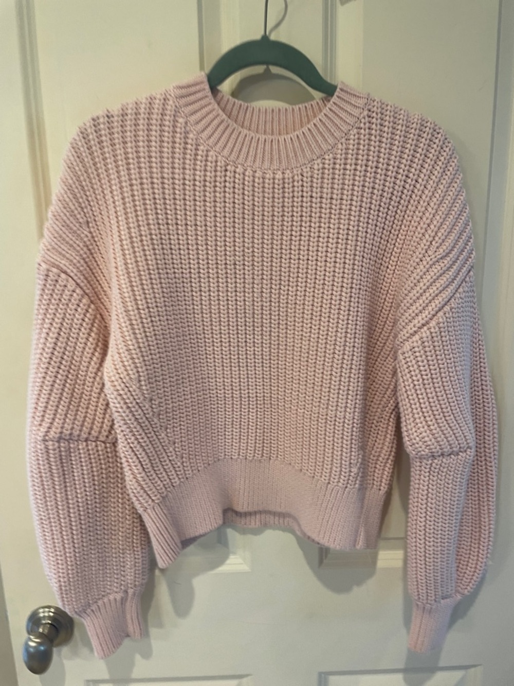 Banana Republic Pale Pink Chunky Crewneck Sweater